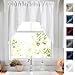 jinchan Valance for Bathroom Kitchen Short Privacy Semi Sheer Window Dressing Casual Weave Curtain Drapes 1 Panel W54 x L38 White