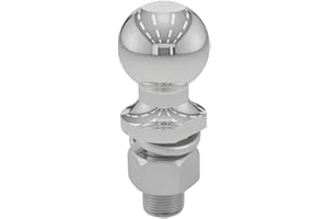 CURT 40170 Trailer Hitch Ball; 2 in. Lift; 1 in. x 2-1/8 in. Shank; 7500 lbs.; Chrome; Packaged;