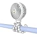 Mini Handheld Stroller Fan,Small Personal Portable Table Fan with USB Rechargeable Battery Operated Cooling Adjustable Electric Desk Fan for Travel Office Room Outdoor Household (White)