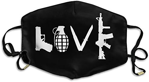 OMEGAGAA Love Gun Grenade Knife Unisex Warm Anti-fog Face Mask
