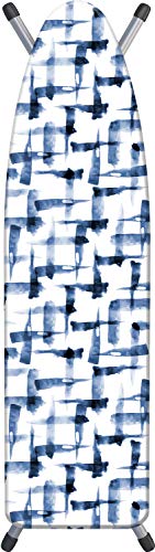 Laundry Solutions by Westex Brushstrokes Deluxe Triple Layer Extra-Thick Ironing Board Cover and Pad, 15" x 54", Blue