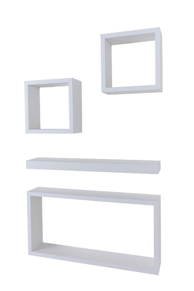 Core Products, Hudson 4-Piece Wall Shelf Set - Matt White