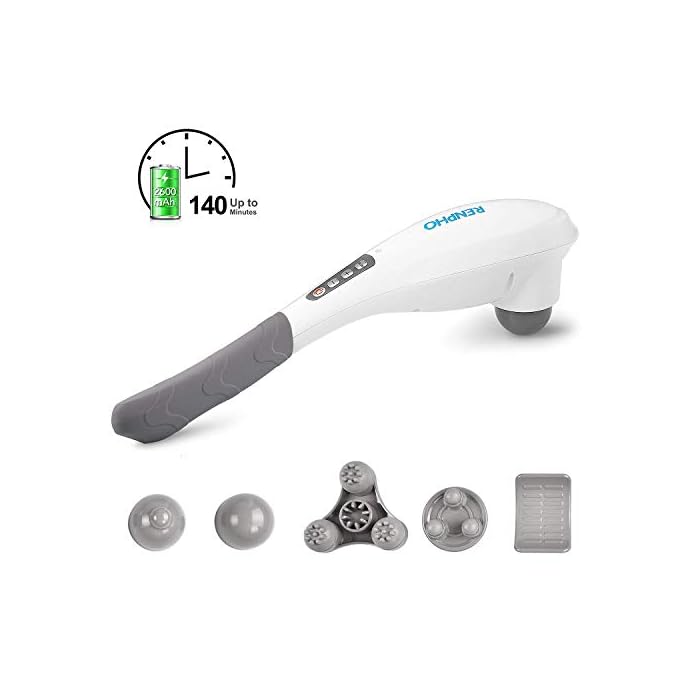 RENPHO Rechargeable Hand Held Deep Tissue Massager for Muscles, Back, Foot, Neck, Shoulder, Leg, Calf Cordless Electric…