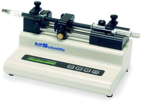 KD Scientific 789120 Model KDS 120 Legacy Two-Syringe Single Cycle Nanoliter Push-Pull Pump, 220 VAC, 15 cm Length, 12 cm Height, 23 cm Wide, Blue