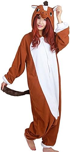 Sayadress Lovely Animal Cosplay Costumes Pajamas for Unisex Adults Brown Horse Small