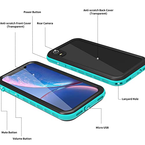MIZUSUPI Compatible with Waterproof Shockproof Case iPhone XR