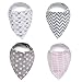 Baby Bandana Drool Bibs, 4 Pack Pink Leakproof Burp Cloth Soft Absorbent Cotton