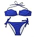Strapless Bandeau Bikini Two Triangles Bathing Swim suit