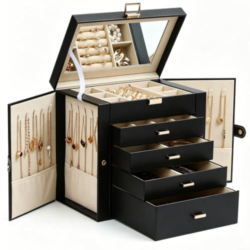 BOOVO Large Jewelry Box for Women Big Jewelry