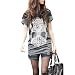 Cherry Woman Lace Patchwork Shoulders Skull Prints Front Shirt