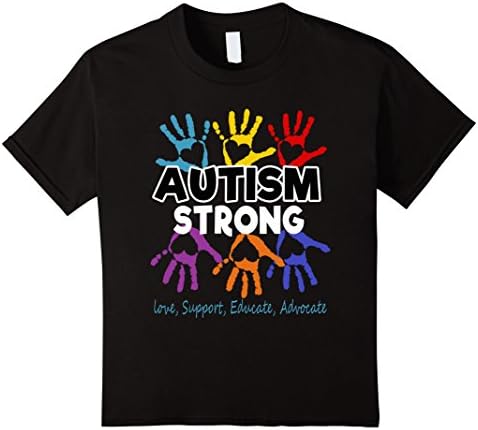 Kids Autism Awareness T shirt For Mom / Dad/ Kid - Autism Strong 12 Black
