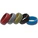 Silicone Wedding Rings Wedding Band 5 Pack - For Active Lifestyles, Gym & Outdoor Enthusiasts, High Quality Mens Silicone Wedding Band - Safe, Hypoallergenic, Silicone Ring Mens, Won't Pinch Skin!