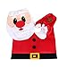 Unomor Santa Christmas Toilet Seat Cover and Rug, Toilet Paper Box Cover Set for Christmas Decoration