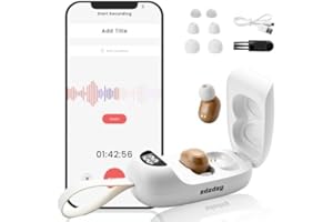 ZDZDZG Hearing Aids For Seniors With Bluetooth, Hearing Amplifier With Charging Case, Suitable for people with mild to moderate hearing loss Provides 60 Hours Of Backup Power
