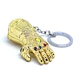 VNFLY Nidavellir Infinity Gauntlet Keychain Avengers Thanos Glove Keychain Key Ring (Gold)