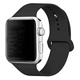Hailan Band for Apple Watch Series 1 Series 2,New Design (Metal Tuck Clasp Outside) Soft Durable Sport Silicone Replacement Wrist Strap for iWatch,38mm / 42mm
