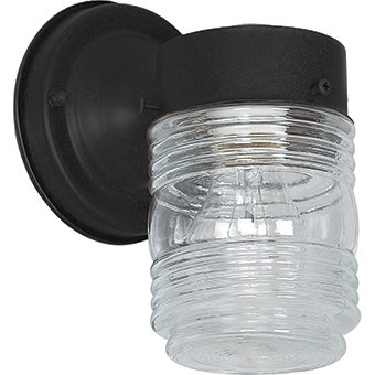 Sunset Lighting F4600-31 One Light Outdoor Wall Mount, Black ... Sunset Lighting F4600-31 One Light Outdoor Wall Mount, Black ... - Sunset Lighting F4600-31 One Light Outdoor Wall Mount, Black Finish with Clear Jelly