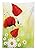 Poppy Decor Tablecloth Poppy and Daisy Flowers with Blurred Background Decorating Natural Dining Room Kitchen Rectangular Table Cover