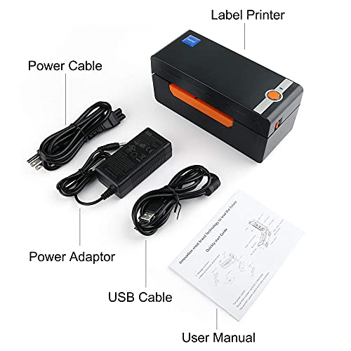 Direct Thermal Label Printer, 200mm/s Commercial Grade High Speed