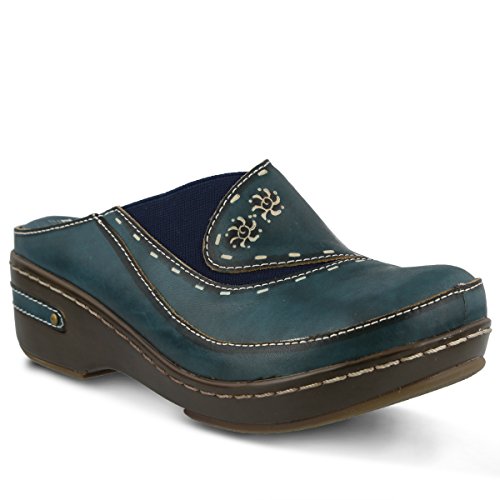 Spring Step Womenâ€™s Chino Clogs Navy
