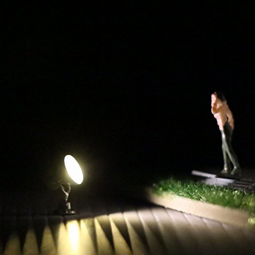 Evemodel LYM20 5 STK. LED Wegeleuchte Spur H0 / 00 / 0 Spot Lampe Strahler Leuchte NEU – Bild 5
