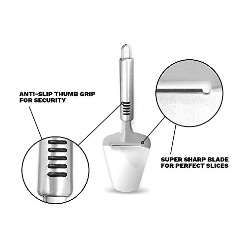 image for Torubia Stainless Steel Cheese Slicer Grater Non-Stick Cake Planer Pas