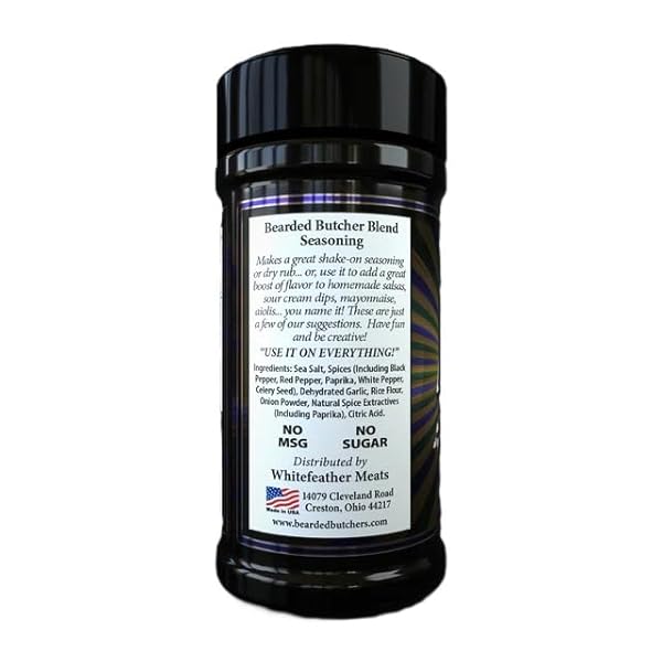 BEARDED BUTCHERS CAJUN BLEND SEASONING, 6OZ SHAKER – MEDIUM HEAT, PERFECT FOR SOUP, SALAD, SEAFOOD, CHICKEN, FISH, AND MORE – NO MSG, GLUTEN-FREE, ALL-NATURAL FLAVOR