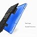 Windrew Hybrid Heavy Duty Armor Protection Cover [Anti Slip] [Built-In Kickstand] Skin Case For Amazon Fire HD 8 Tablet (Previous Generation - 6th 2016) + Screen Protector and Stylus Pen (Blue)
