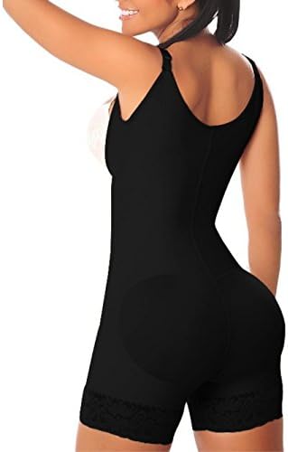 Arllision Colombia Style Open Bust Bodysuit Women Slimming Bodysuit With Zipper (S, Black 905)