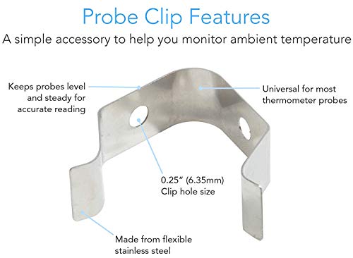 BBQ Butler Meat Thermometer Probe Holder - Works for Ambient Temperature Readings for Smokers/Grills/Ovens - Thumbnail 3