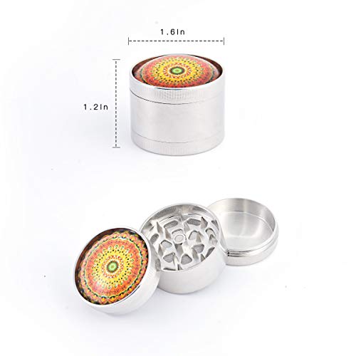 4.2 Inch Handmade Glass Crafts Portable Travel-Pipe Kit with Grinder and Storage Bottle (Blue) - Thumbnail 2
