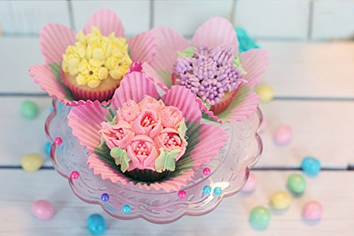 Russian Piping Tips Set - Cake Decorating Supplies Kit - 13 Icing Nozzles (Unique Flowers), 11 Pastry Bags for Frosting, and Tri-Color Coupler + Gift Box