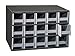 Akro-Mils 15-Drawer Steel Parts Craft Storage Cabinet Hardware Organizer, 19715, (17-Inch W x 11-Inch D x 11-Inch H), Gray Cabinet, Gray Drawers