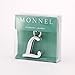 Monnel Z-332 Letter L Keychain Simple Alphabet Key Ring Creative Packaging Design Box