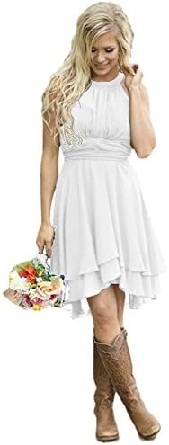 Women's Country High Low Bridesmaid Dress