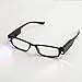 Happy HoursĀ® Ultra Bright Full Black Frame Easy Touch Switch Dual LED Lighted Up Map Book Readers Reading Eye Glasses Eyeglass Spectacle Diopter Magnifier Light Up Presbyopic Glasses Hand Free + Batteries (Strength:+2.50 )