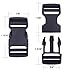 3/4 Inch Flat Two Ways Dual Adjustable Side Release Plastic Buckles（10pcs）