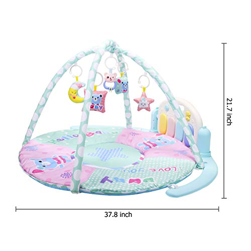 image for YOUNG CHOI'S Baby Play Gym Mat with Play Piano and Funny Accessories f