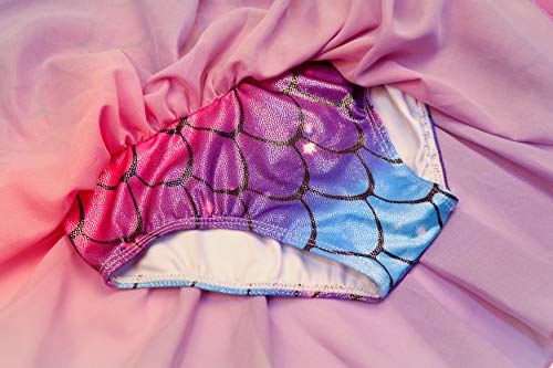 Mermaid leotards for toddlers girls gymnastics dance dress 3t 4t rainbow
