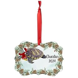 Pond Slider Turtle Christmas Ornament 2024