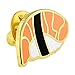 Asian Cuisine Sushi and Chinese Take Out Food Enamel Lapel Pin Set