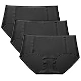 Lapasa 3-Pack Women's Hip Brief Panty (Large, Black)
