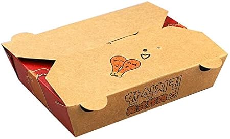 MYPNB Tazón Desechables de Papel Kraft Almuerzo Fries Caja Filete de Pollo Frito Pasta de Comida for Llevar Caja de empaquetado [100 Pack] (Color : 1350ml): Amazon.es: Hogar