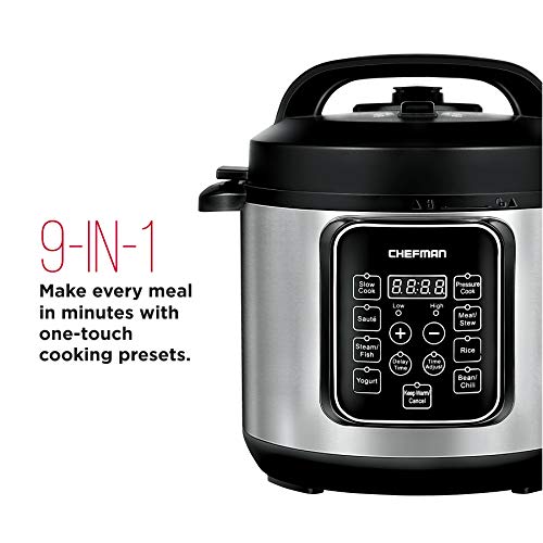 Chefman 6 Quart Electric Multicooker, Cook Slow, RiceCooker, Food