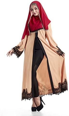 Palalibin Women Dress,Elegant Vintage Abaya Dress Cardigan Robe Turkish Hijab Cute Prayer Clothing