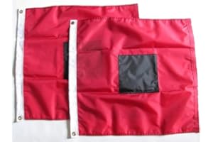 YIIMDAIFUN American Flag Superstore Set of -2-36"x36" Inch Hurricane Warning Flags Completely Sewn