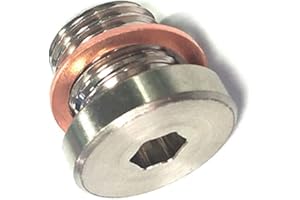 O2 Sensor Exhaust Cap Stainless Steel M12x1.25 Oxygen Wideband Bung Plug for Head Suitable for Motorcycle Sensor Bung Plug Wr