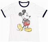 Mens Classic Mickey Mouse T Shirt (L, White), Online Clothing Store