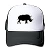 SAXON13-For-Men-Women-Baseball-caps-Meshback-Cute-Rhino-Cap-Hats-Black