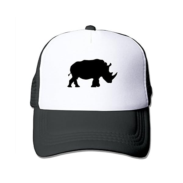SAXON13-For-Men-Women-Baseball-caps-Meshback-Cute-Rhino-Cap-Hats-Black